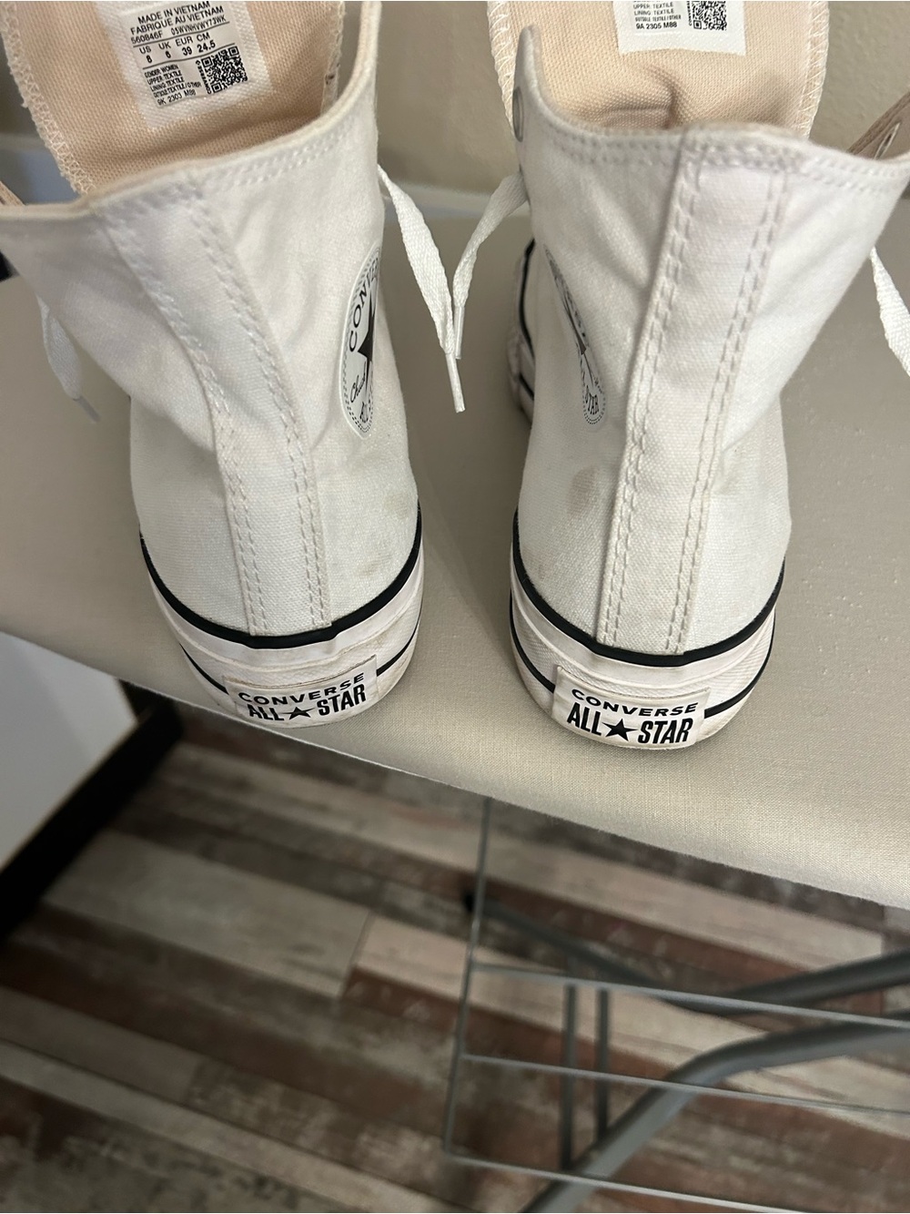 Converse White High Top Chuck Taylor All Star Sneakers